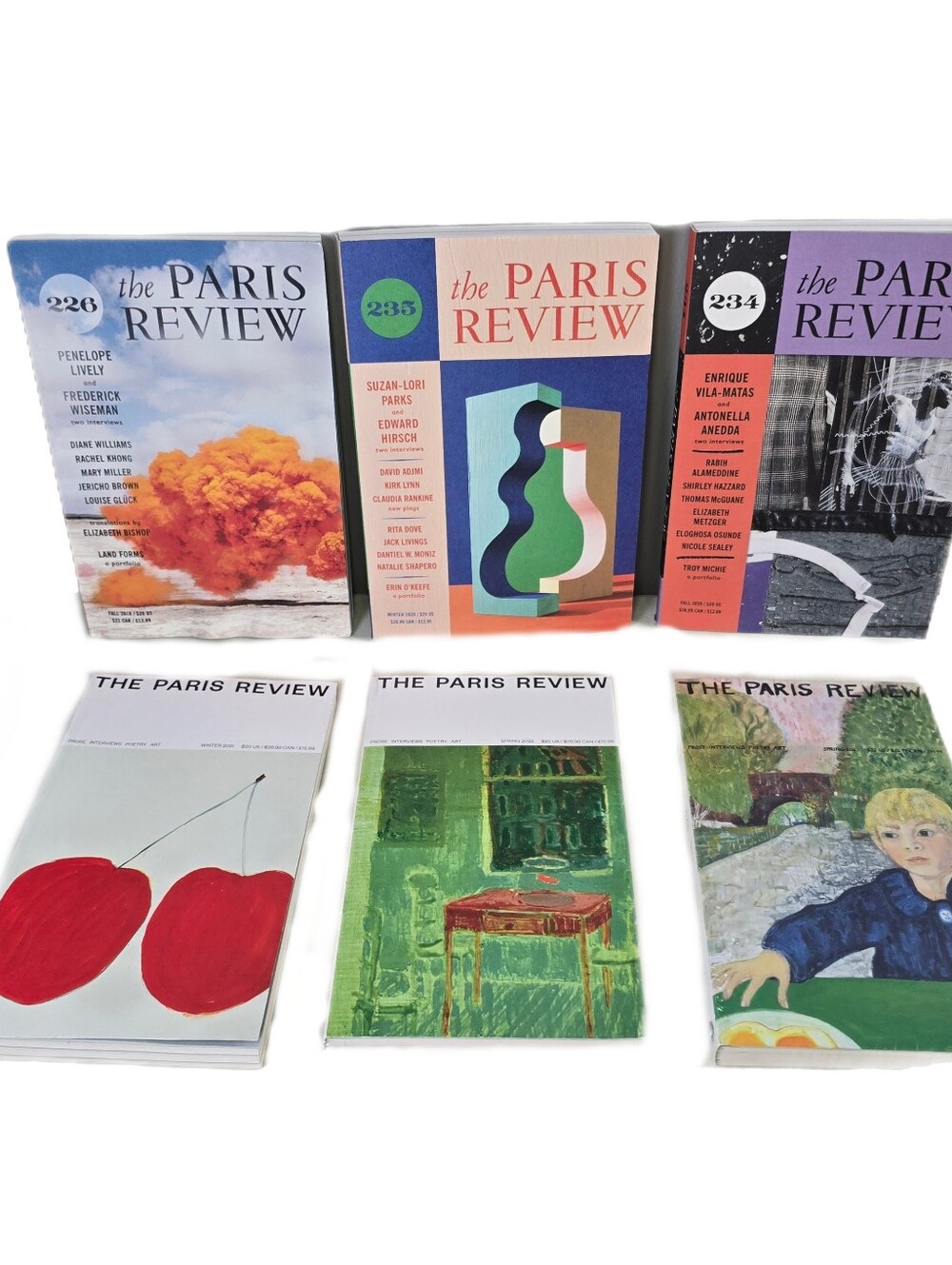 The Paris Review Lot 6 Issues #226 234 235 238 239 243 Literary Magazine Paper